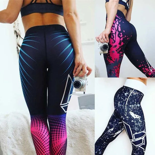 Women's Printed Push-Up Yoga Leggings