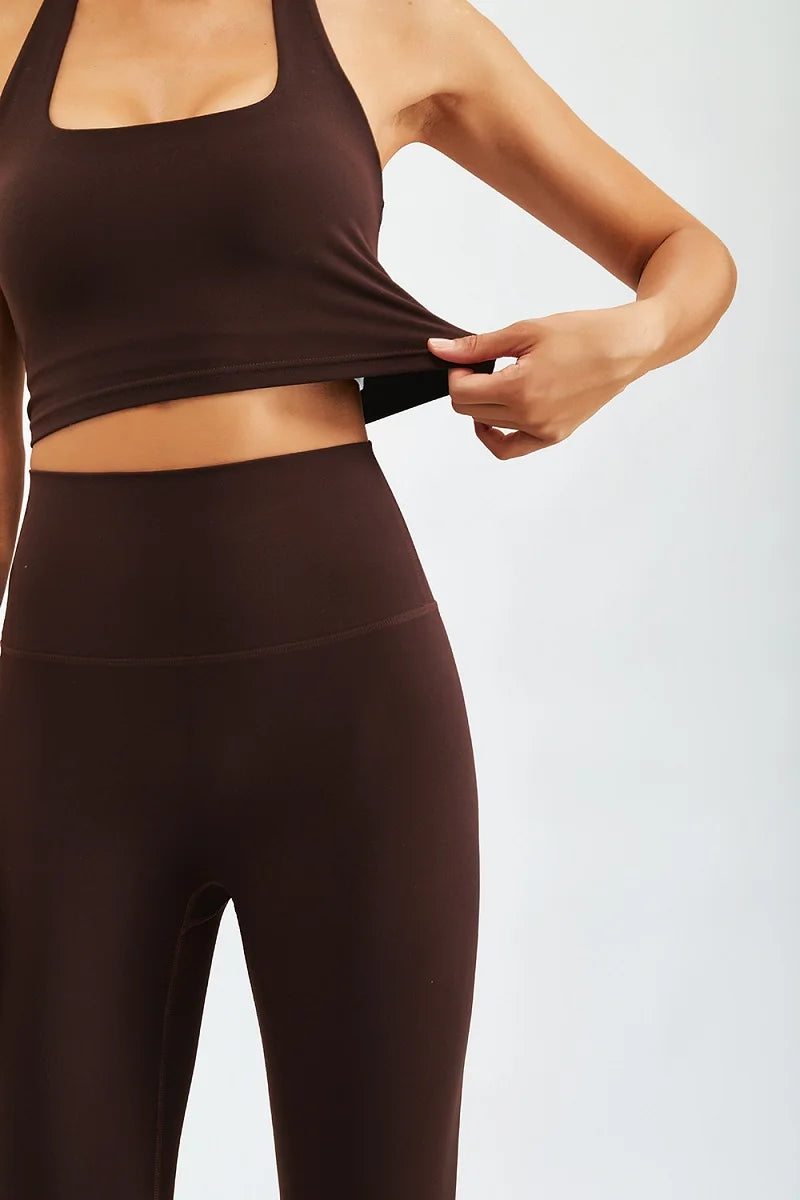 Conjunto de yoga para mujer de 2 o 3 piezas, traje de entrenamiento de gimnasio de fitness transpirable de cintura alta