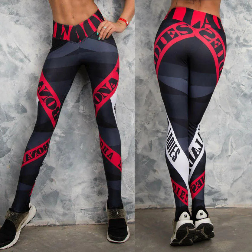 Women's Printed Push-Up Yoga Leggings