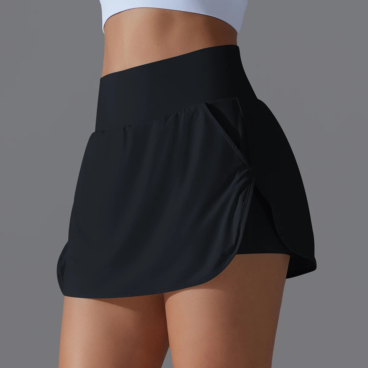 Women's Double-Layer Quick-Dry Gym Shorts