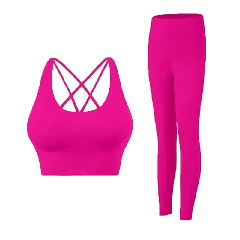 Women's 2-Piece Yoga Set – Sports Bra & High-Waist Leggings