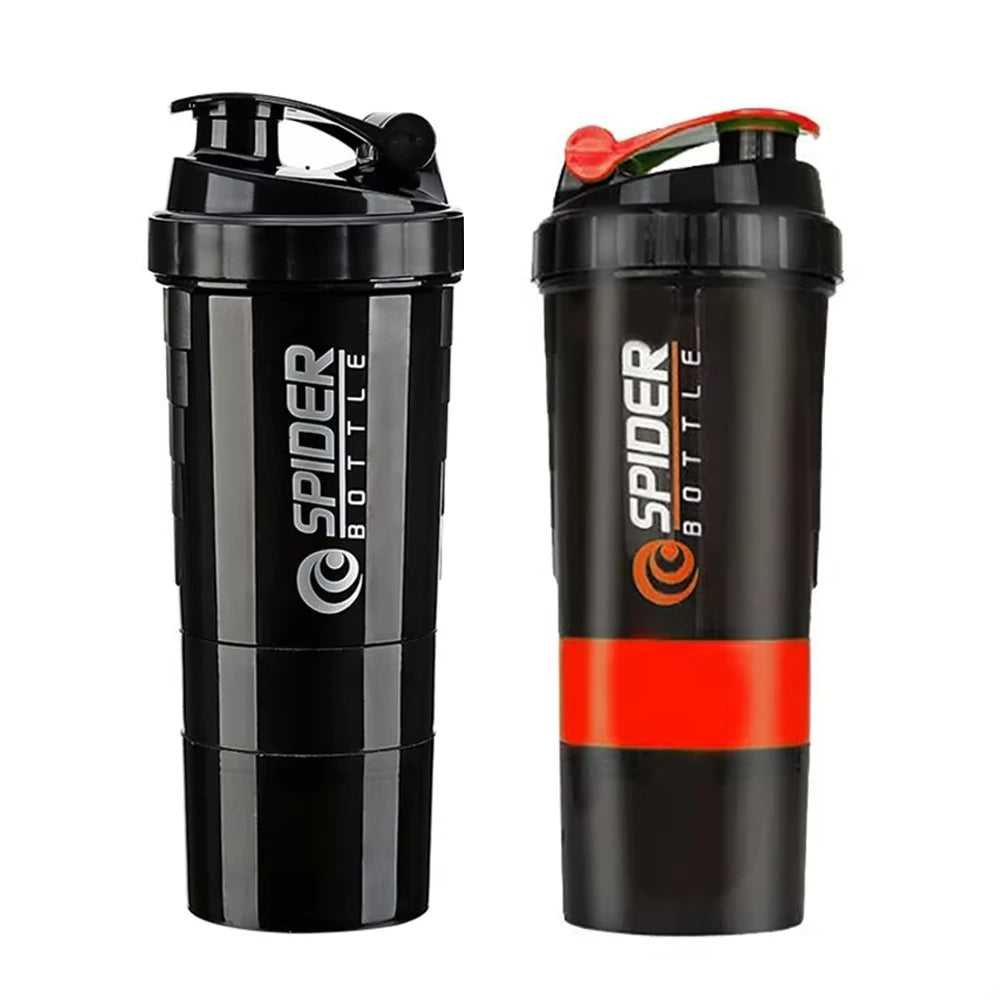 3-Layer Protein Shaker Bottle – Gym & Fitness Mixer