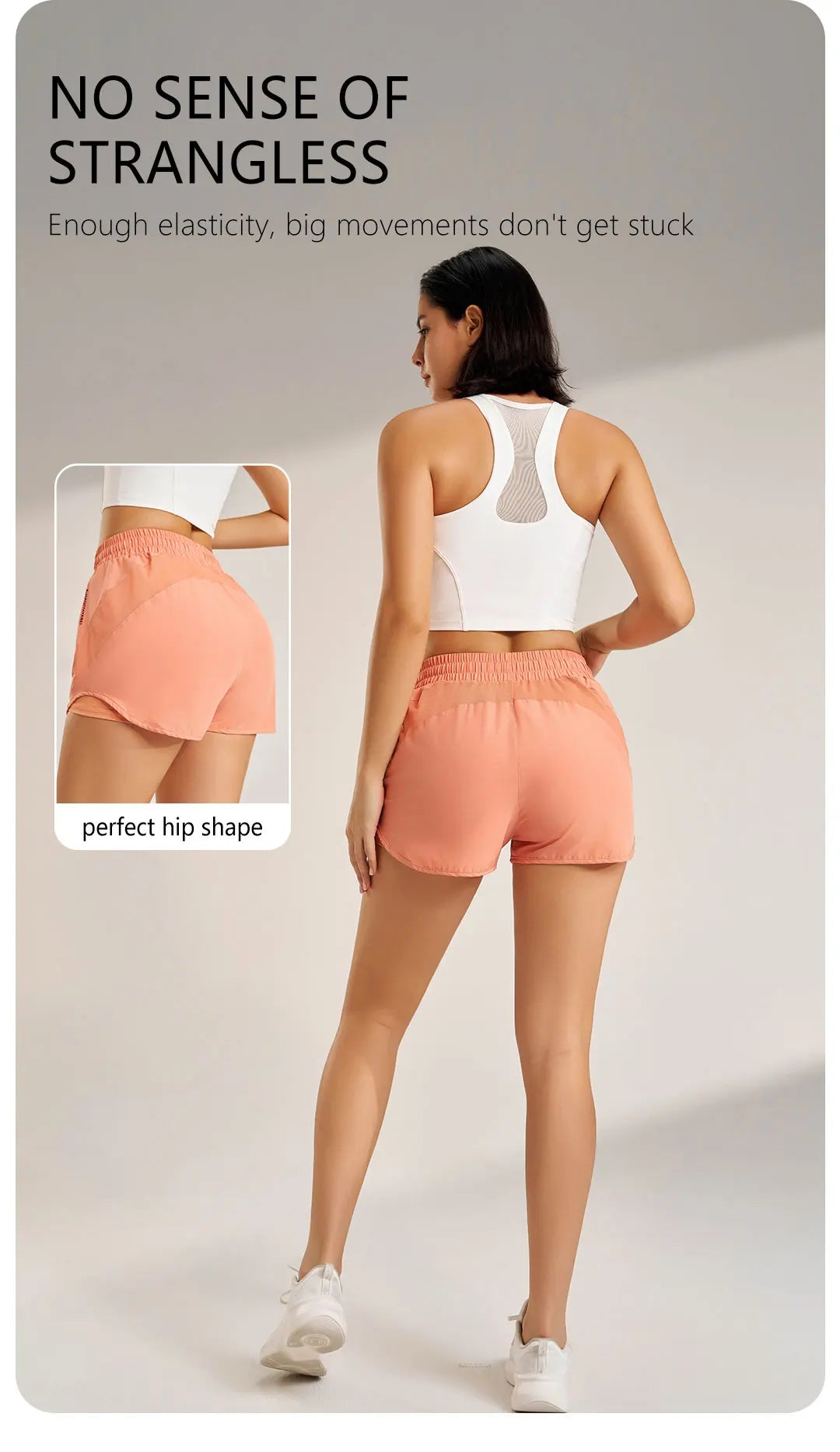 Pantalones cortos de yoga y fitness para mujer, de cintura alta, holgados, de tres cuartos, de secado rápido y transpirables