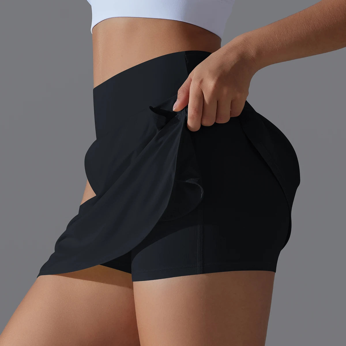 Women's Double-Layer Quick-Dry Gym Shorts