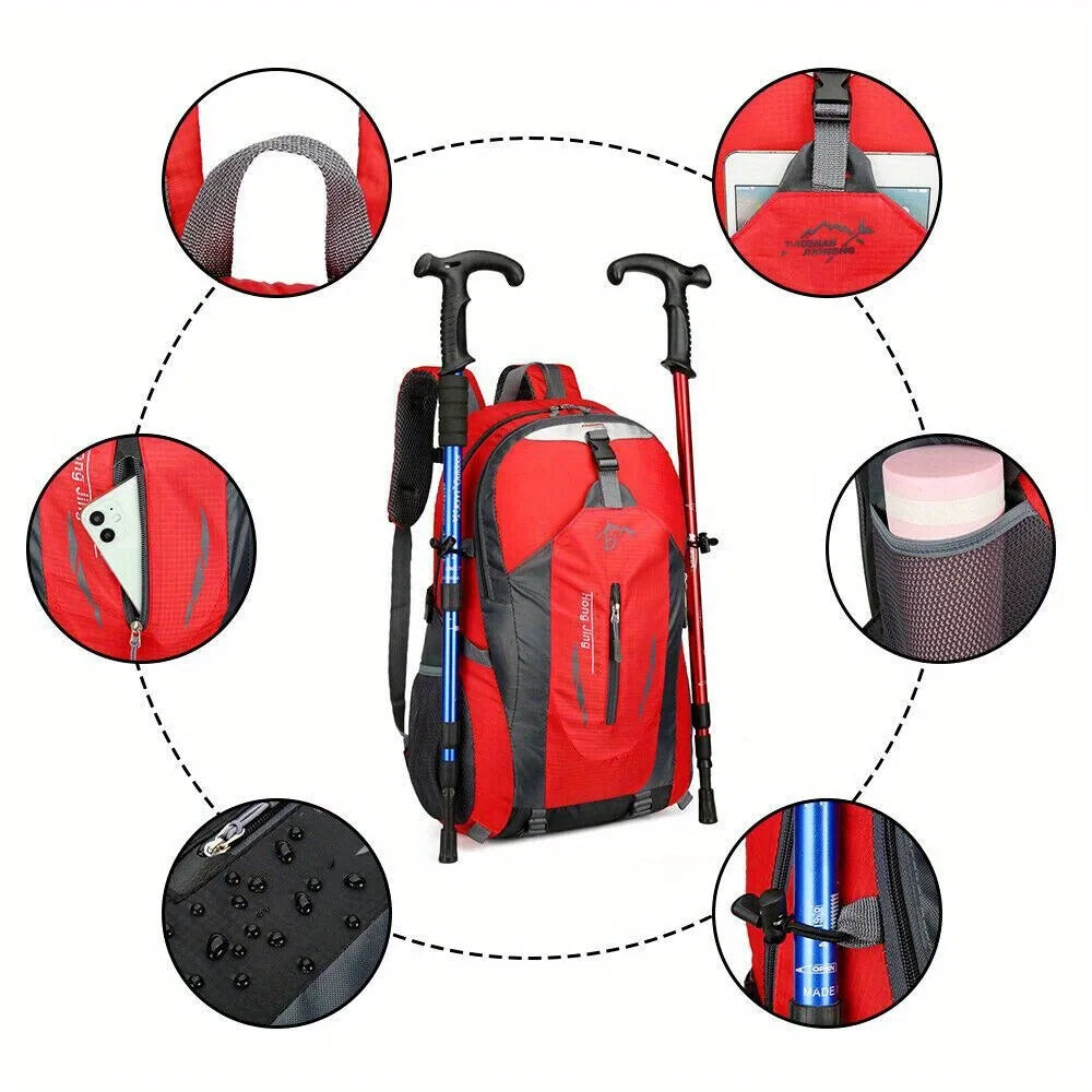 Large-Capacity Waterproof Hiking Backpack