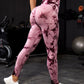 Pantalones de yoga con efecto tie dye para mujer, leggings push-up de cintura alta sin costuras para fitness