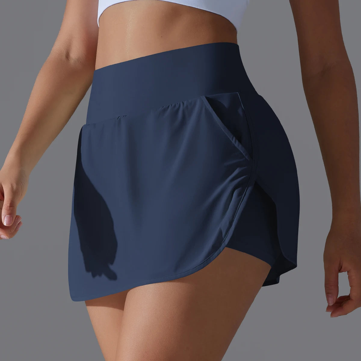 Women's Double-Layer Quick-Dry Gym Shorts