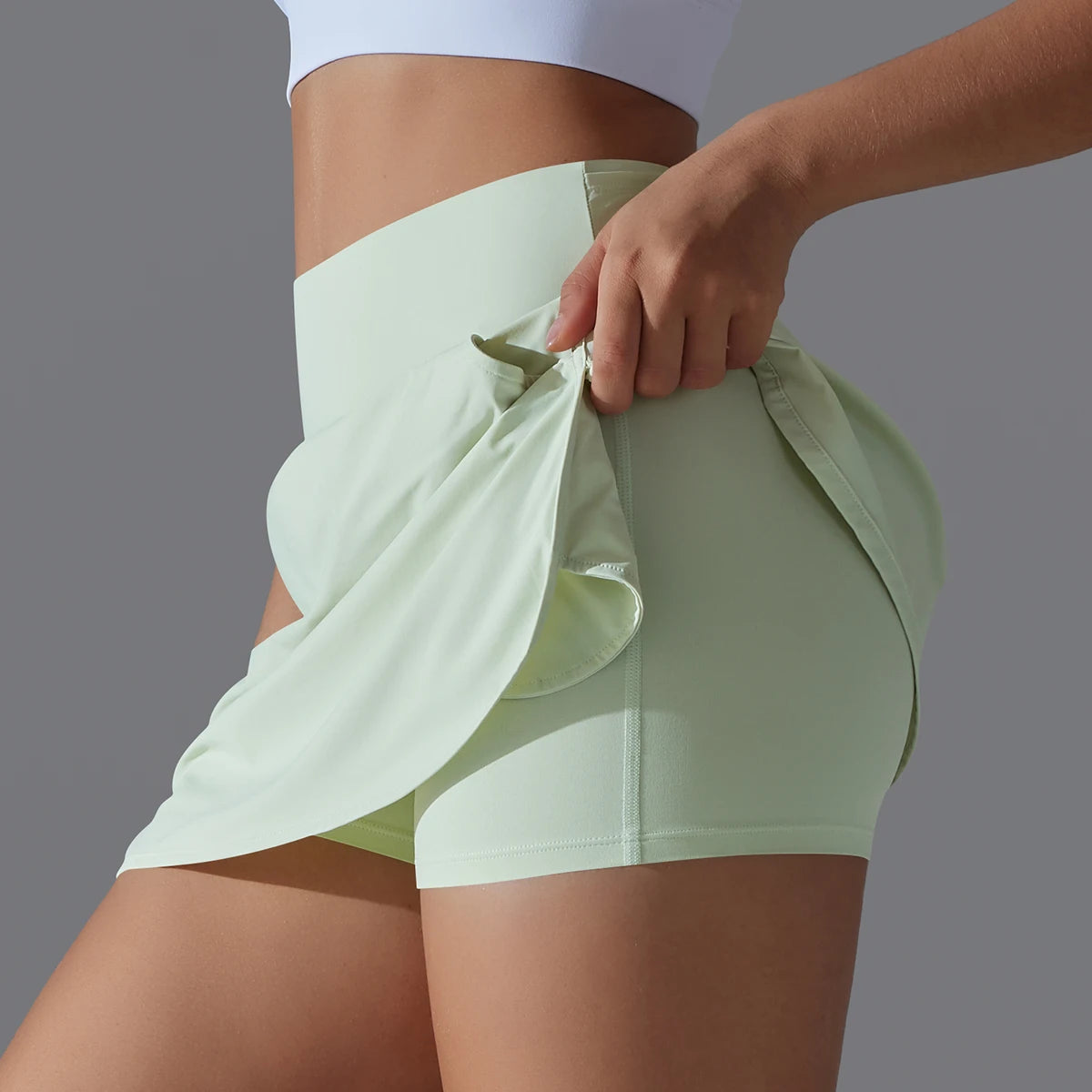 Women's Double-Layer Quick-Dry Gym Shorts