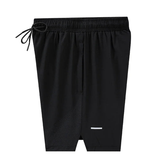 Pantalones deportivos de seda de hielo para correr, gimnasio, entrenamiento, ropa deportiva, pantalones cortos para hombre