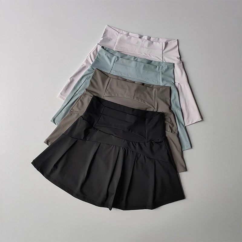 Women's High-Waist Quick-Dry Sports Skirt