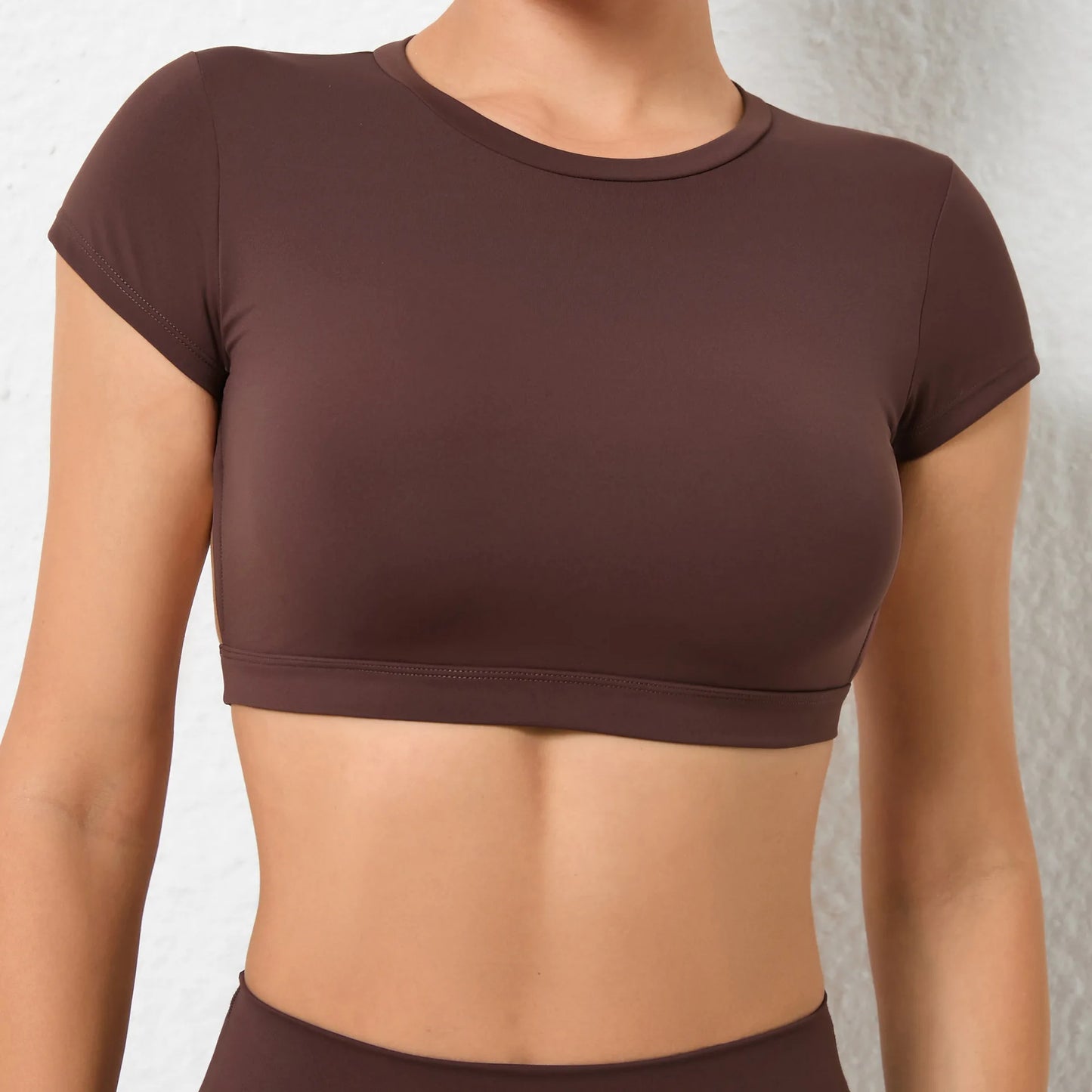 Women's Breathable Backless Sports Crop Top