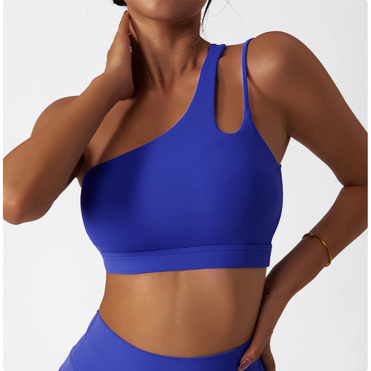 Women's Stretch Single-Strap Sports Bra – Yoga & Gym