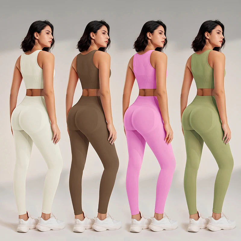 Women's Seamless Yoga Outfit – Leggings & Top