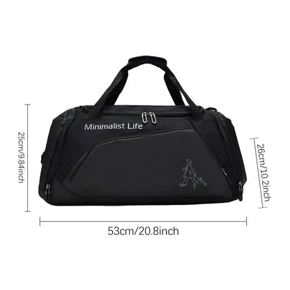 Large Waterproof Gym Duffel Bag with Shoe Compartment