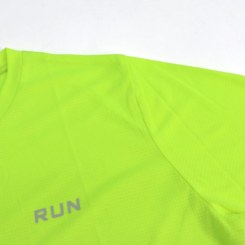 Camiseta de gimnasio de secado rápido para hombre: manga corta, para correr, para culturismo, de gran tamaño