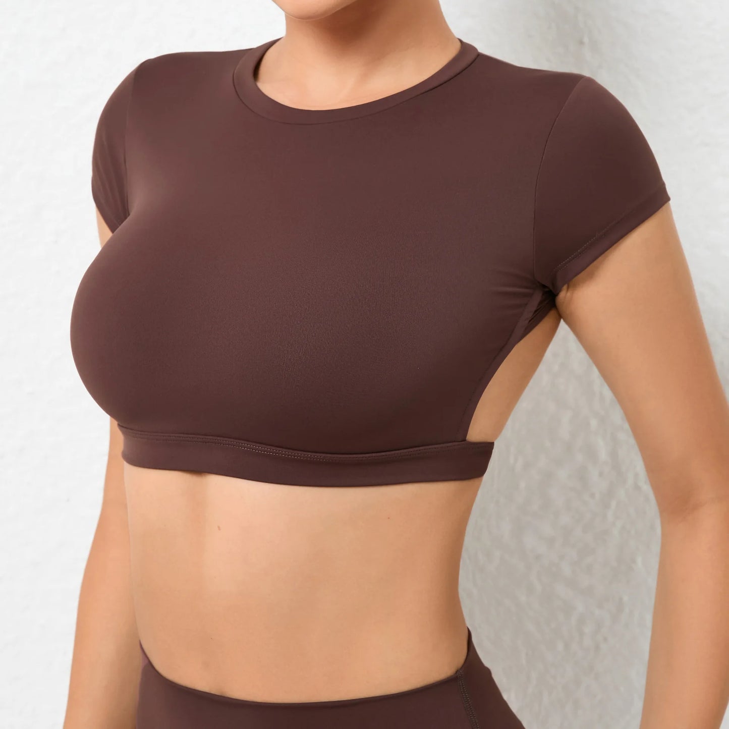 Women's Breathable Backless Sports Crop Top