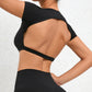 Women's Breathable Backless Sports Crop Top