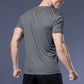 Camiseta de gimnasio de secado rápido para hombre: manga corta, para correr, para culturismo, de gran tamaño