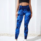 Pantalones de yoga con efecto tie dye para mujer, leggings push-up de cintura alta sin costuras para fitness