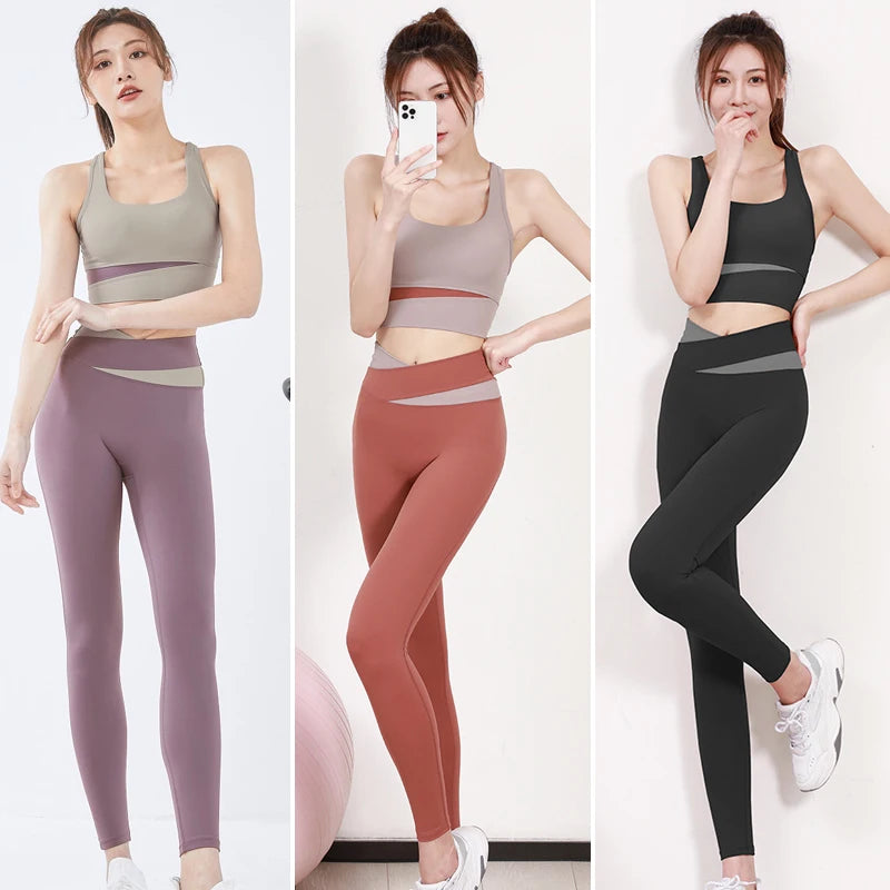 Women's High-Waist Yoga Tracksuit Set