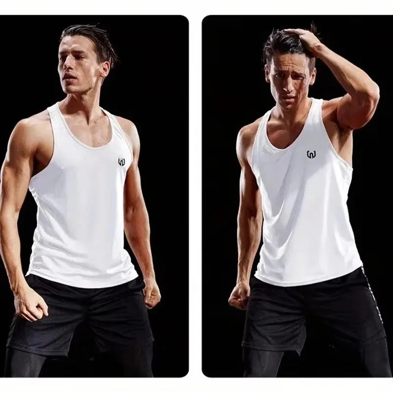 Camiseta sin mangas para hombre, de baloncesto, para correr, gimnasio, de secado rápido, transpirable, que absorbe la humedad