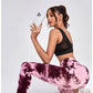 Pantalones de yoga con efecto tie dye para mujer, leggings push-up de cintura alta sin costuras para fitness