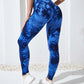 Pantalones de yoga con efecto tie dye para mujer, leggings push-up de cintura alta sin costuras para fitness