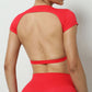 Women's Breathable Backless Sports Crop Top