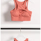 Women's Cross-Strap Compression Sports Bra