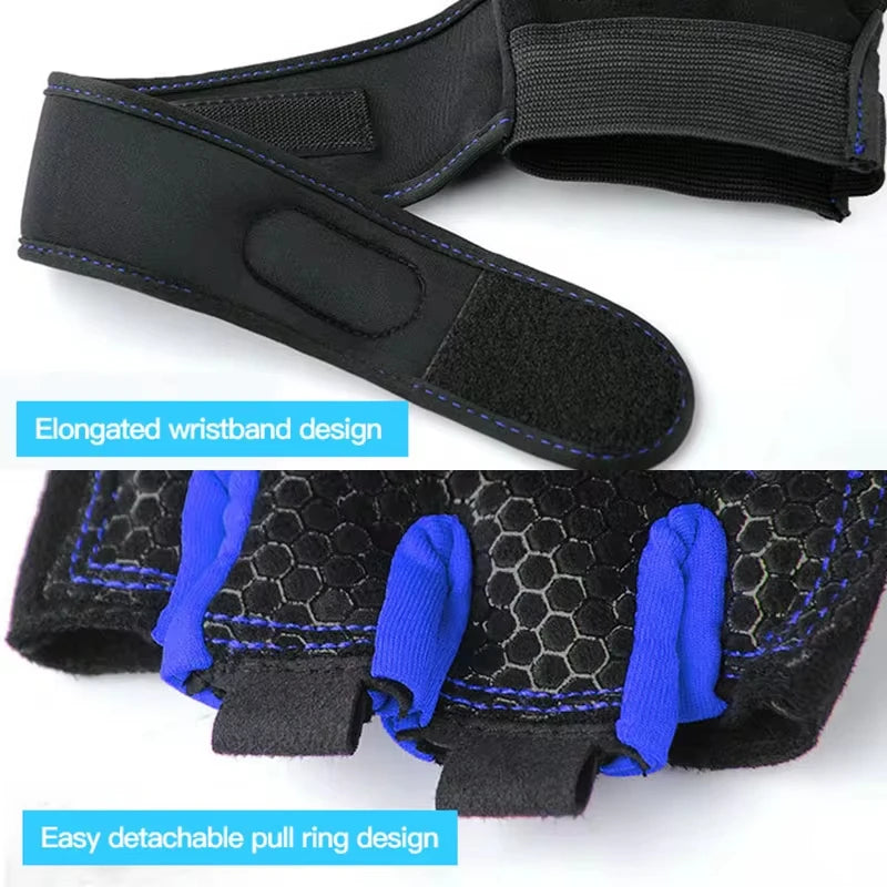 Guantes de gimnasio para hombres y mujeres, para fitness, levantamiento de pesas, entrenamiento deportivo, a prueba de golpes