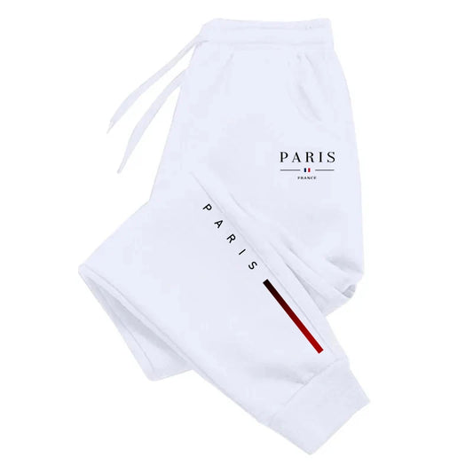 Pantalones deportivos con estampado de París para hombre 2025 Pantalones casuales de moda urbana