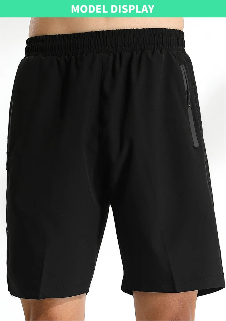 Pantalones cortos deportivos de verano para hombre, ropa deportiva de malla transpirable de secado rápido