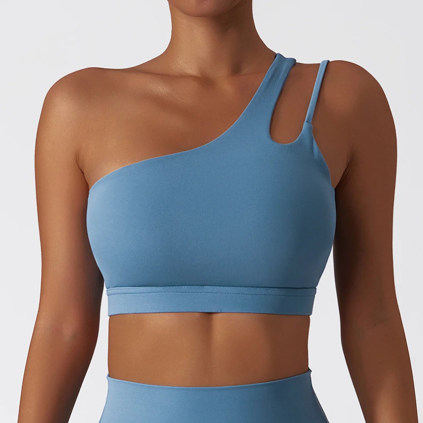 Women's Stretch Single-Strap Sports Bra – Yoga & Gym