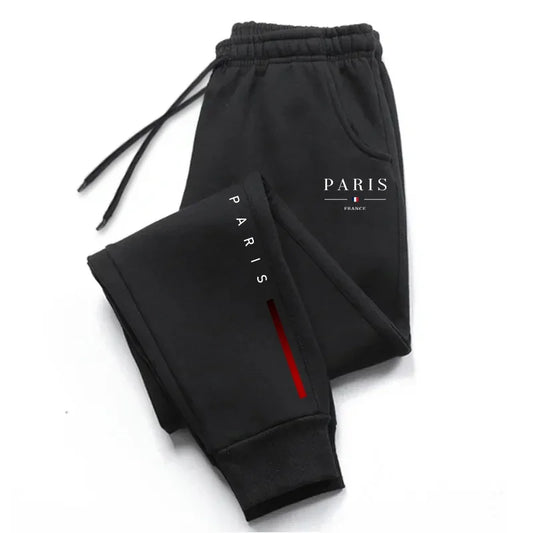 Pantalones deportivos con estampado de París para hombre 2025 Pantalones casuales de moda urbana