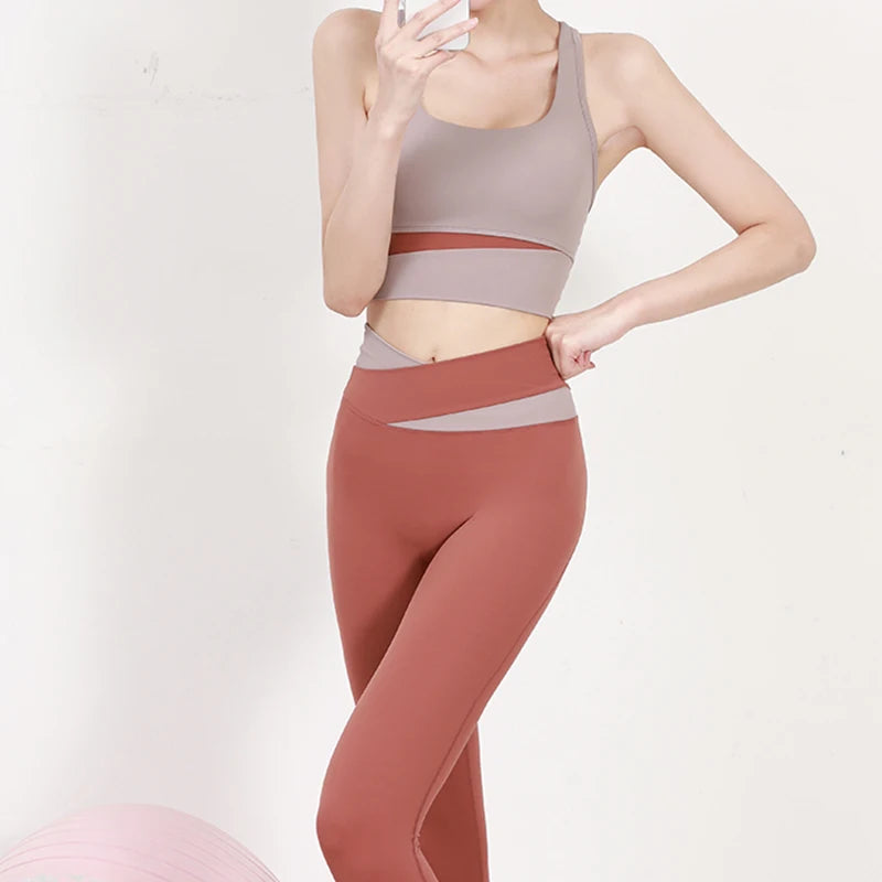 Women's High-Waist Yoga Tracksuit Set