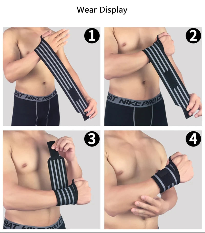 2PCS Gym Wrist Support Straps – Training & Fitness Wraps