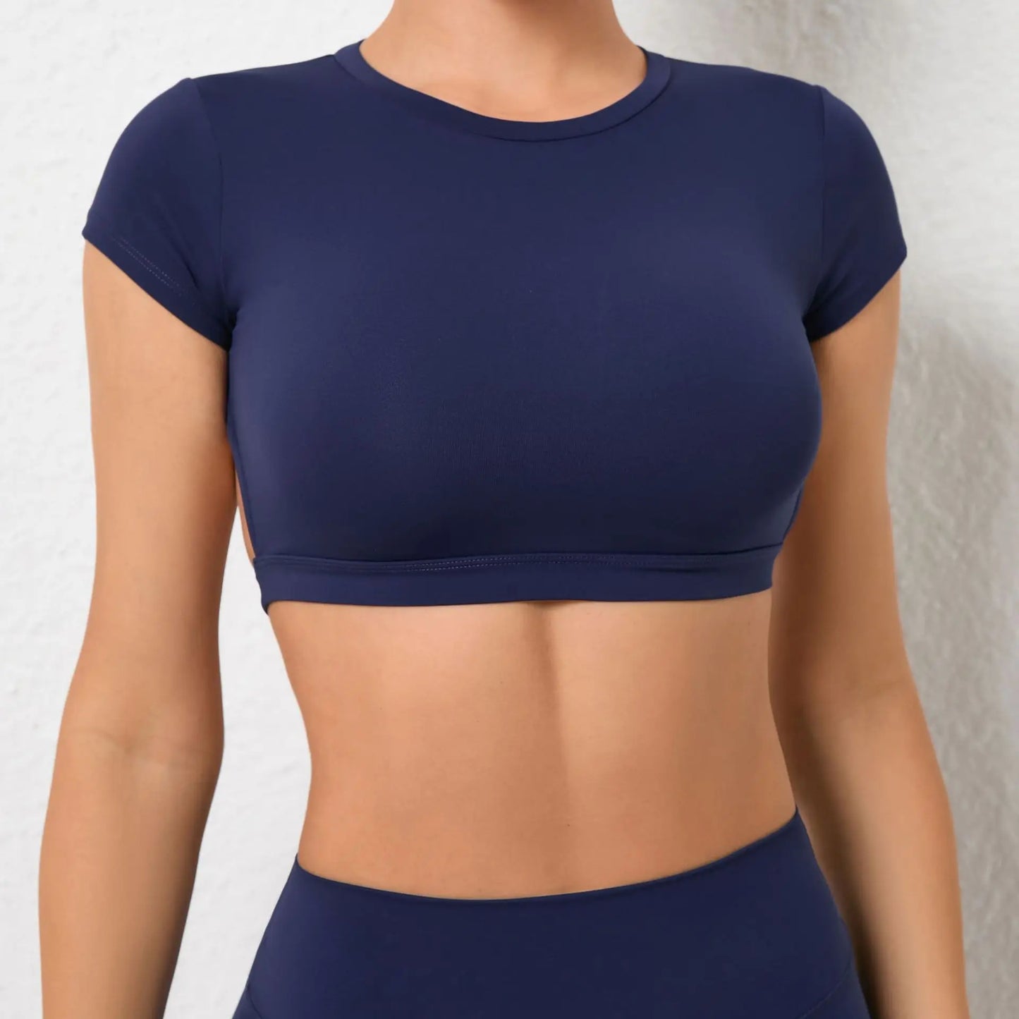 Women's Breathable Backless Sports Crop Top