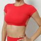 Women's Breathable Backless Sports Crop Top