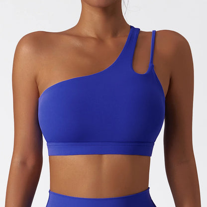 Women's Stretch Single-Strap Sports Bra – Yoga & Gym