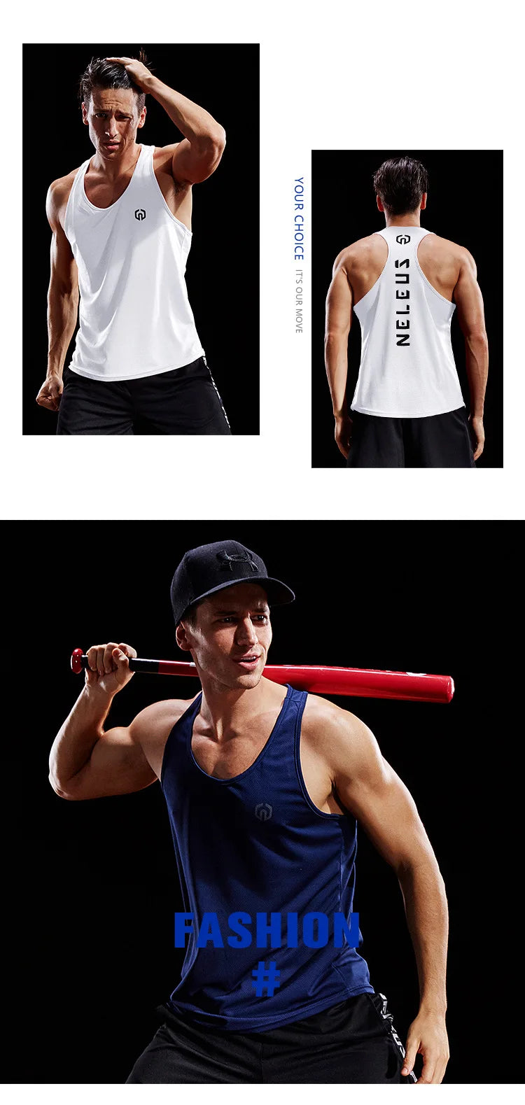 Men's Quick-Dry Basketball & Gym Tank Top