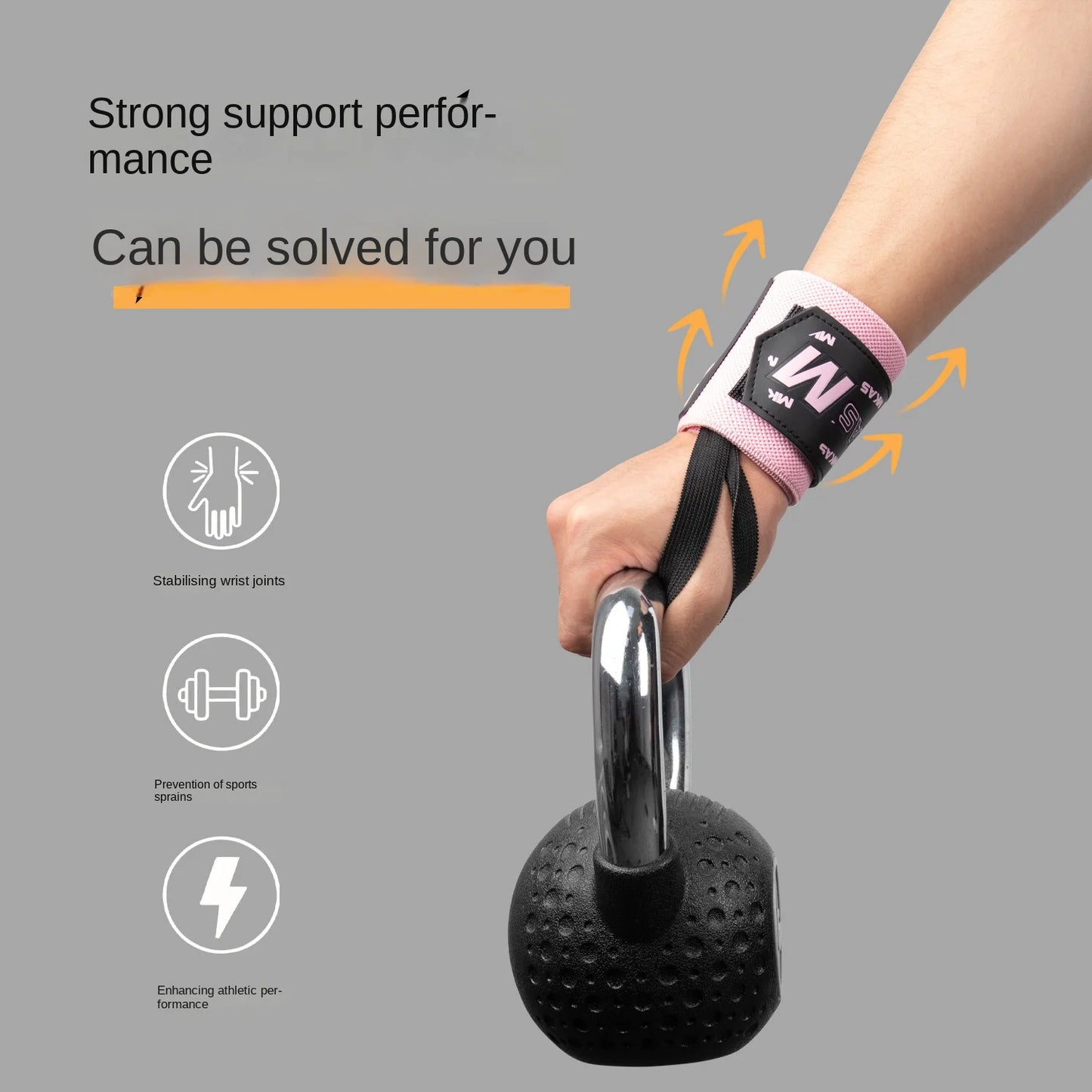 2PCS Wrist Support Straps – Weightlifting & Gym Training