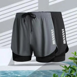 Men's Quick-Dry Double-Layer Swim Shorts