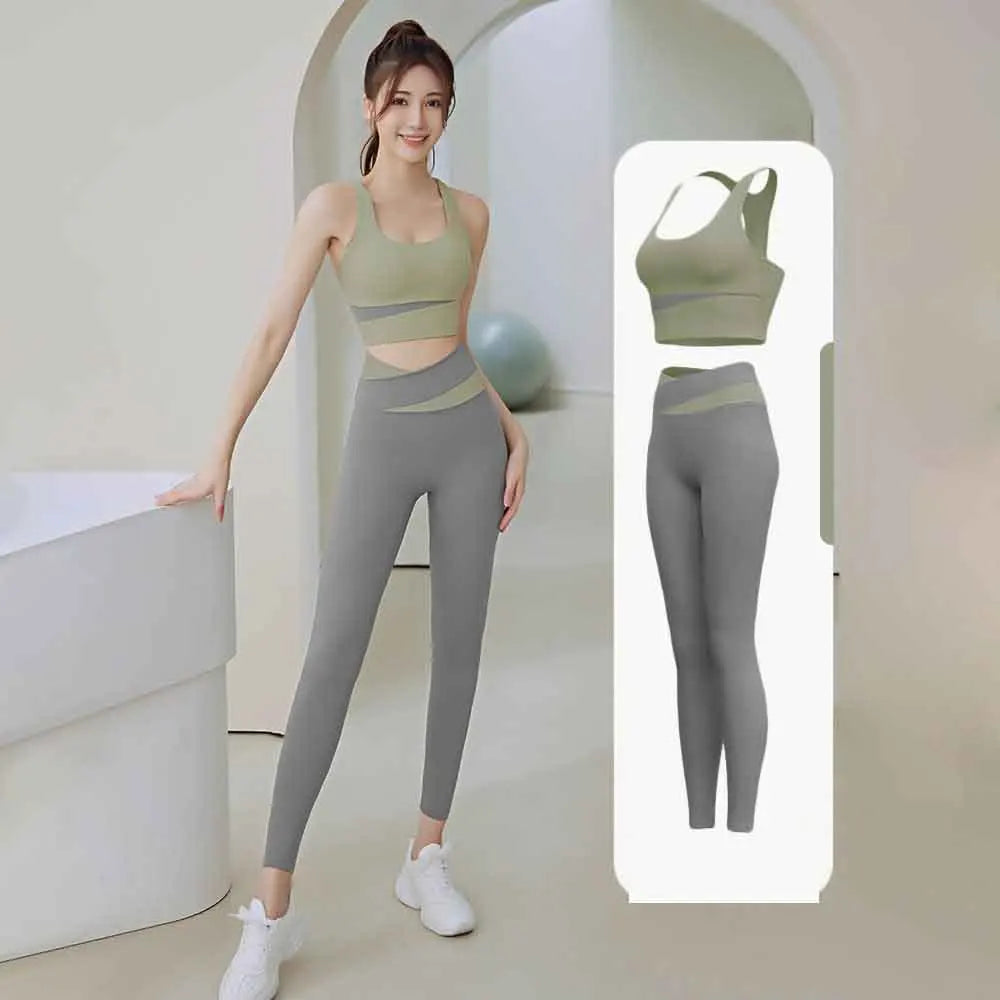 Women's High-Waist Yoga Tracksuit Set