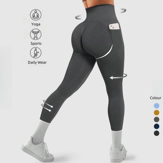 Leggings de cintura alta para mujer: realza los glúteos, bolsillos, yoga y entrenamiento