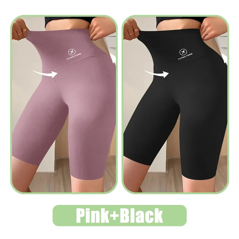 Women's High-Waist Workout Shorts – Seamless & Stretchy