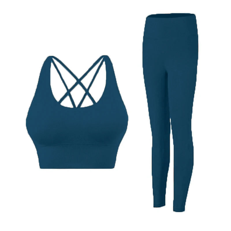 Women's 2-Piece Yoga Set – Sports Bra & High-Waist Leggings