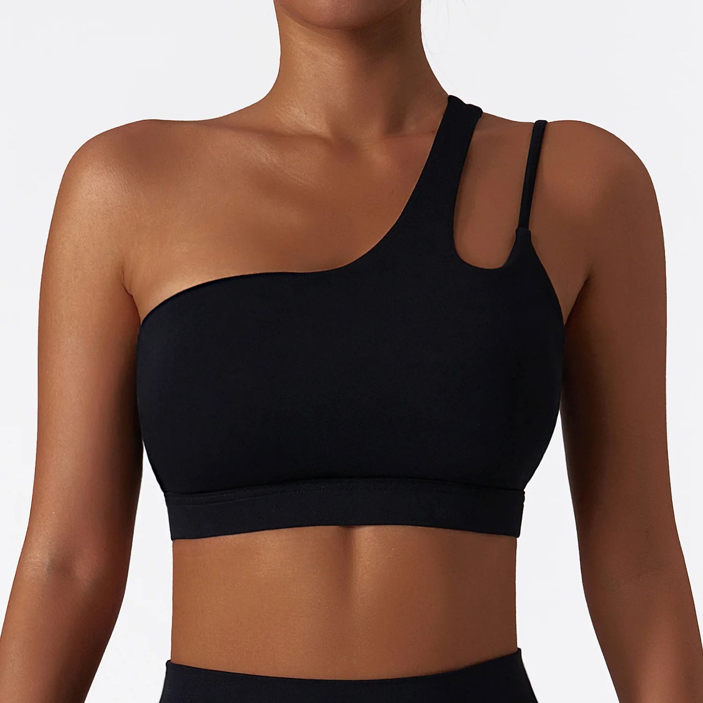 Women's Stretch Single-Strap Sports Bra – Yoga & Gym