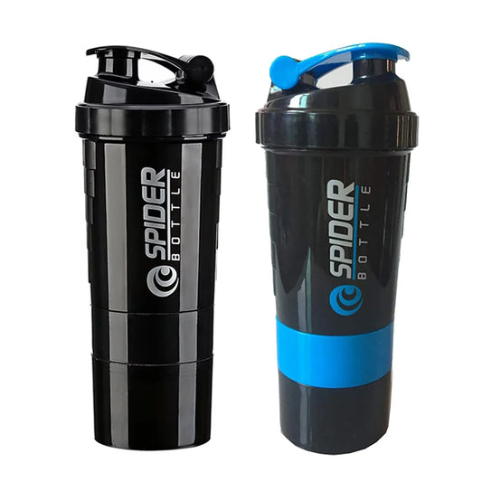 3-Layer Protein Shaker Bottle – Gym & Fitness Mixer