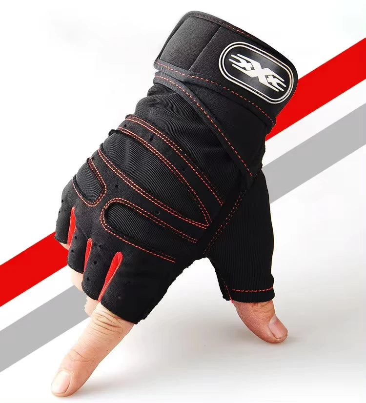 Guantes de gimnasio para hombres y mujeres, para fitness, levantamiento de pesas, entrenamiento deportivo, a prueba de golpes