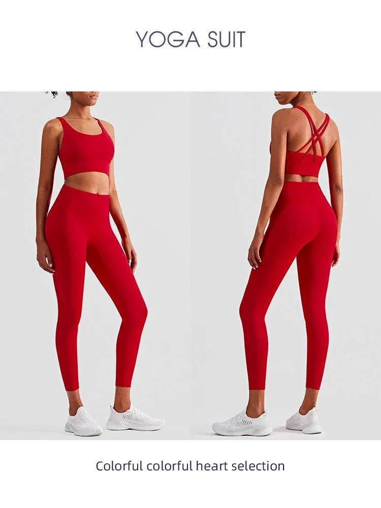 Women's 2-Piece Yoga Set – Sports Bra & High-Waist Leggings